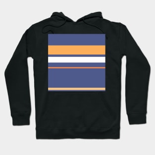 An incredible variety of Purple Navy, White, Topaz, Rajah and Royal Orange stripes. Hoodie